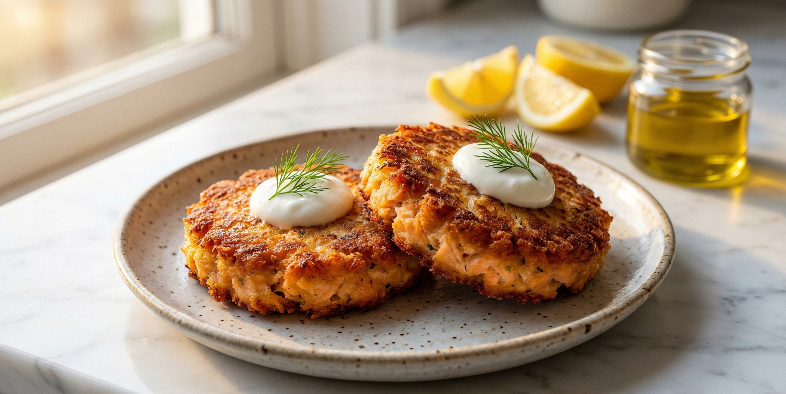 Golden Herb Salmon Cakes